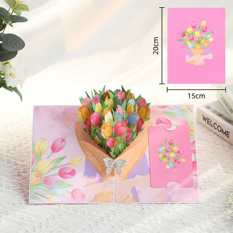 Handmade 3D Floral Pop-Up Cards