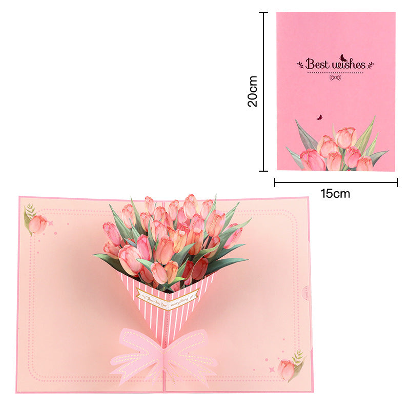 Handmade 3D Floral Greeting Card