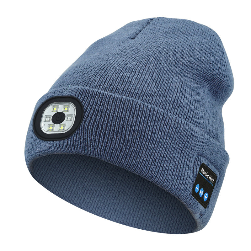 Rechargeable LED Light Up Knitted Hat with Bluetooth