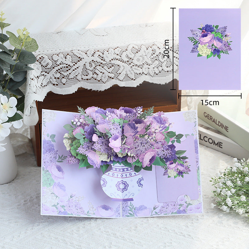 Handmade 3D Floral Greeting Card