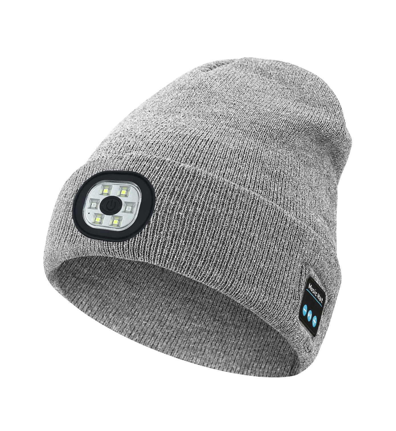 Rechargeable LED Light Up Knitted Hat with Bluetooth