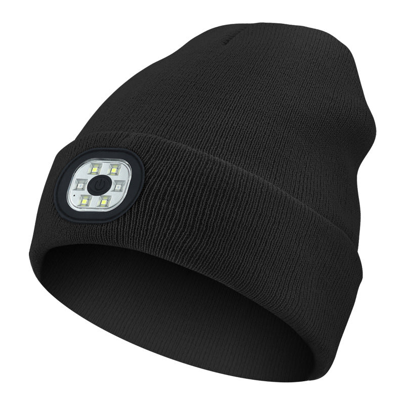 Rechargeable LED Light Up Knitted Hat with Bluetooth