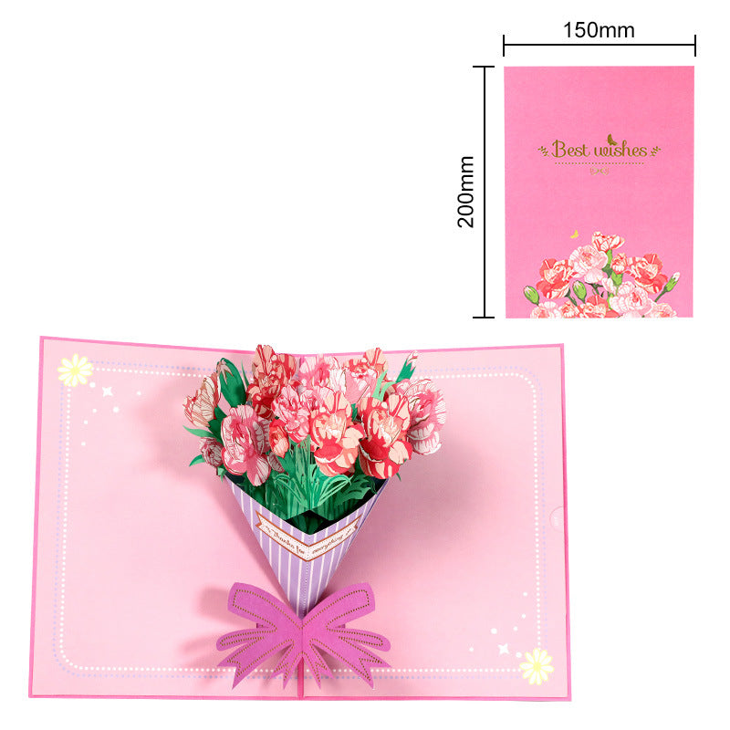 Handmade 3D Floral Greeting Card