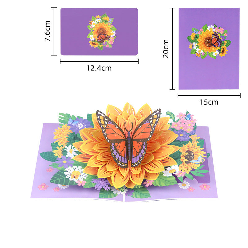 Handmade 3D Floral Greeting Card