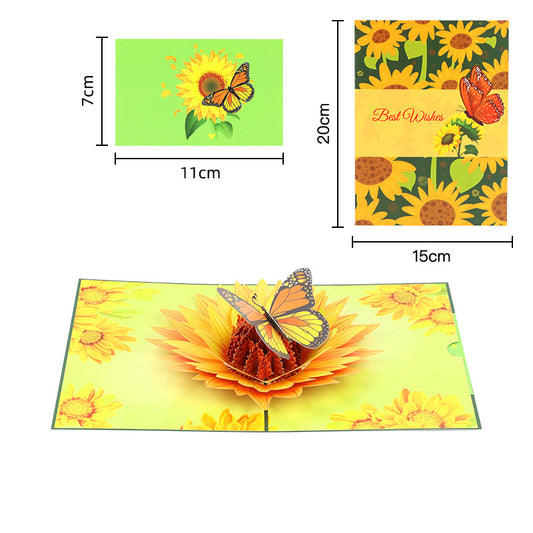 Handmade 3D Floral Pop-Up  Cards