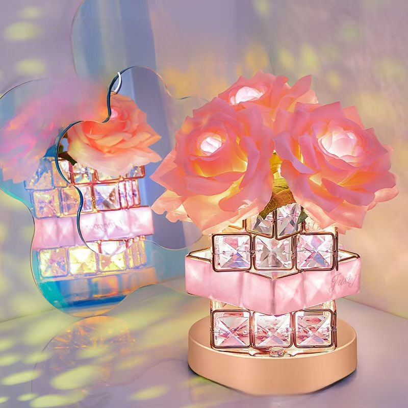 Decorative Rose Crystal Night Light