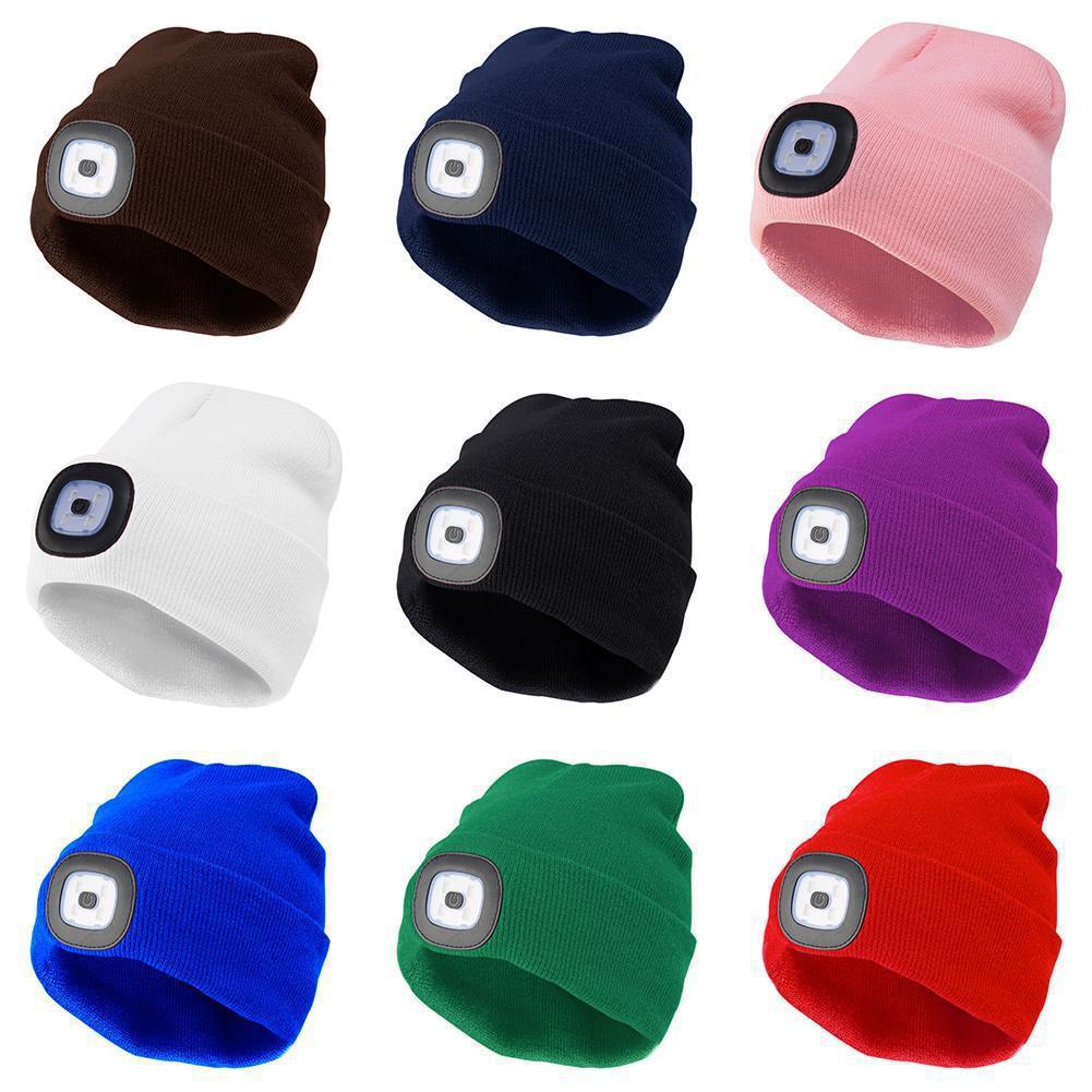Rechargeable LED Light Up Knitted Hat with Bluetooth