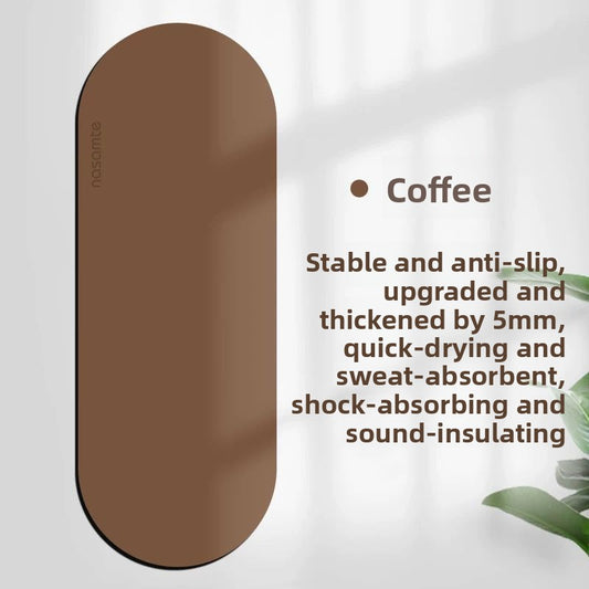 Thickened oval rubber yoga mat