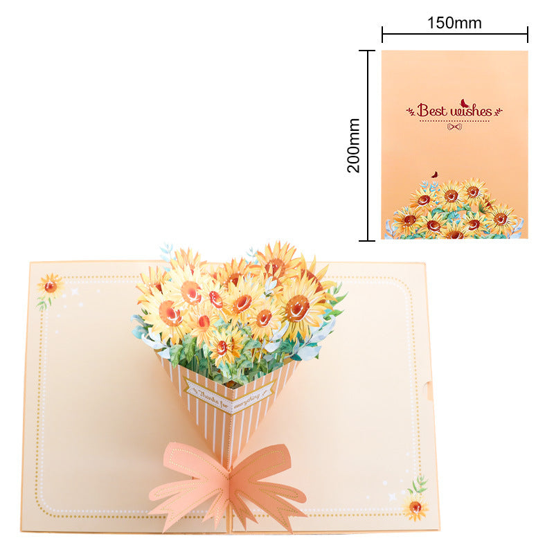 Handmade 3D Floral Greeting Card
