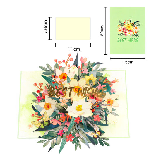 Handmade 3D Floral Pop-Up  Cards