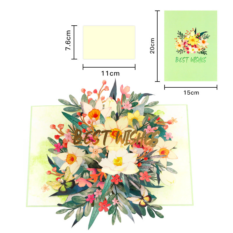 Handmade 3D Floral Pop-Up  Cards