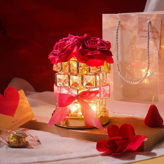 Decorative Rose Crystal Night Light