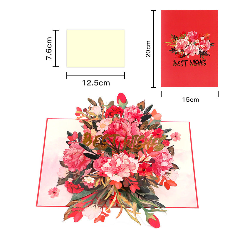 Handmade 3D Floral Pop-Up  Cards