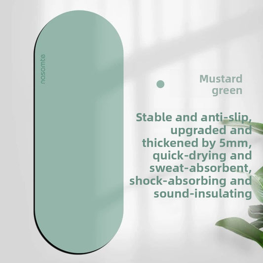 Thickened oval rubber yoga mat