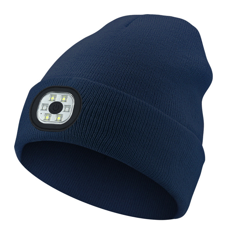 Rechargeable LED Light Up Knitted Hat with Bluetooth