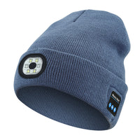Rechargeable LED Light Up Knitted Hat with Bluetooth
