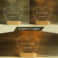 Heart-shaped night light