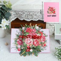 Handmade 3D Floral Pop-Up  Cards
