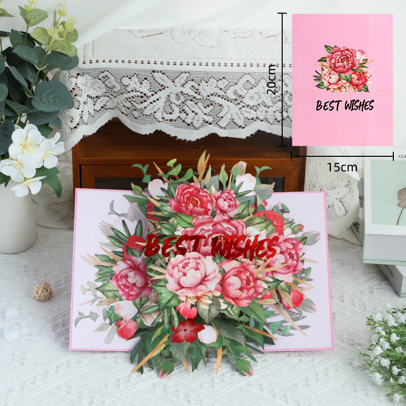 Handmade 3D Floral Pop-Up  Cards