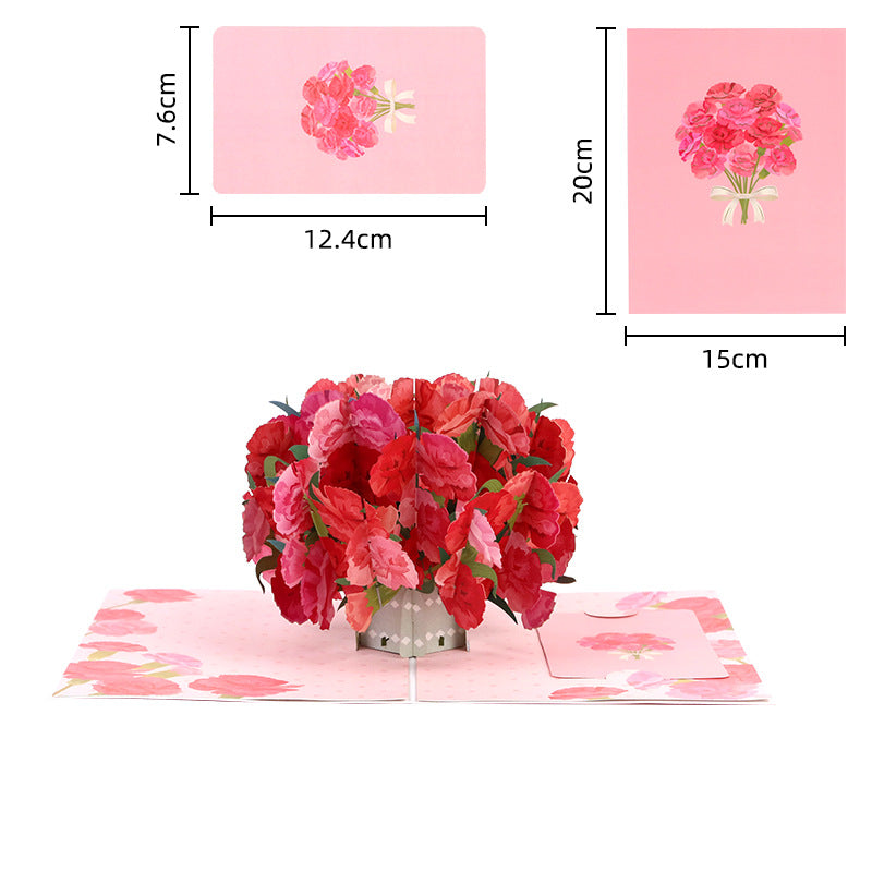 Handmade 3D Floral Pop-Up  Cards