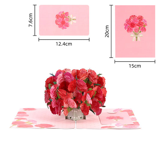 Handmade 3D Floral Pop-Up  Cards