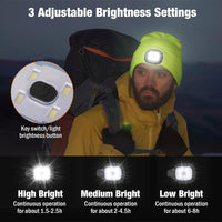 Rechargeable LED Light Up Knitted Hat with Bluetooth