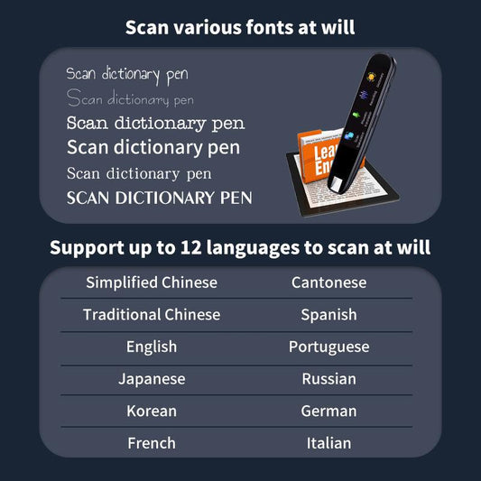 Multilingual translation dictation pen