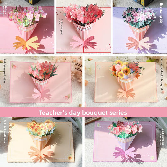 Handmade 3D Floral Pop-Up  Cards