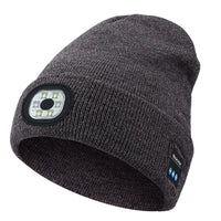 Rechargeable LED Light Up Knitted Hat with Bluetooth