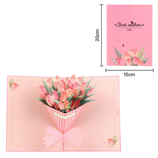 Handmade 3D Floral Pop-Up  Cards