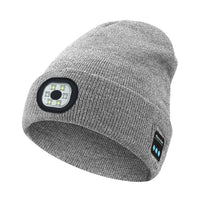 Rechargeable LED Light Up Knitted Hat with Bluetooth