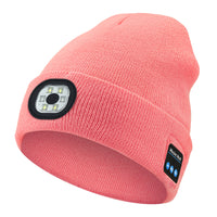 Rechargeable LED Light Up Knitted Hat with Bluetooth