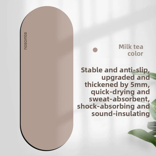 Thickened oval rubber yoga mat