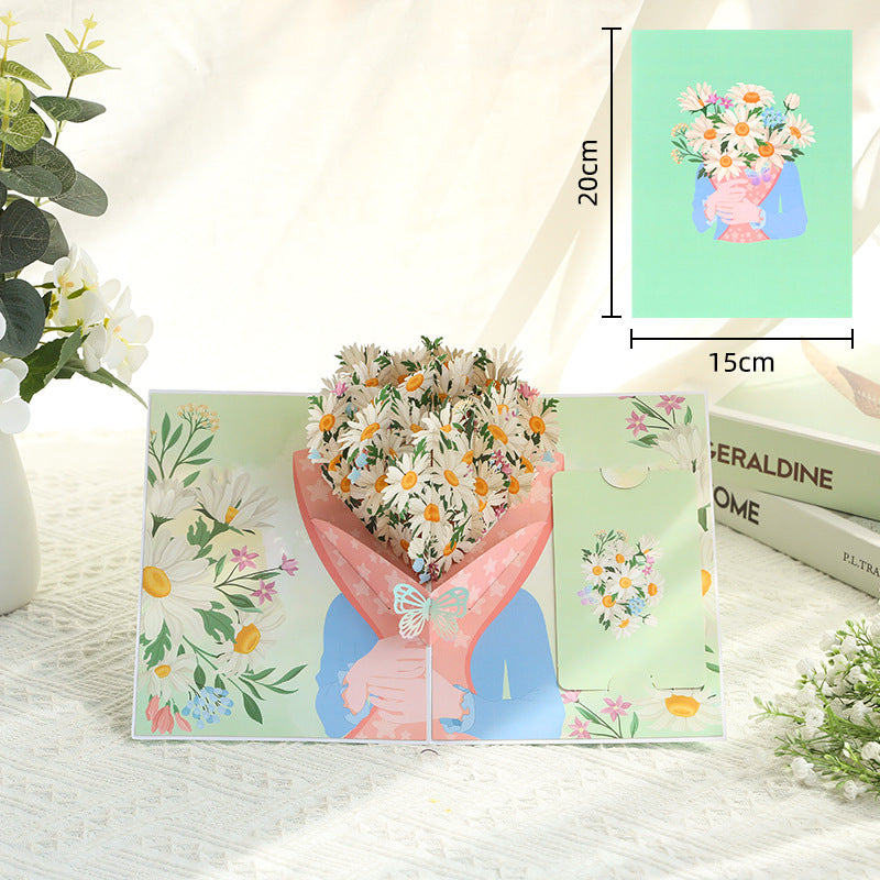 Handmade 3D Floral Pop-Up  Cards