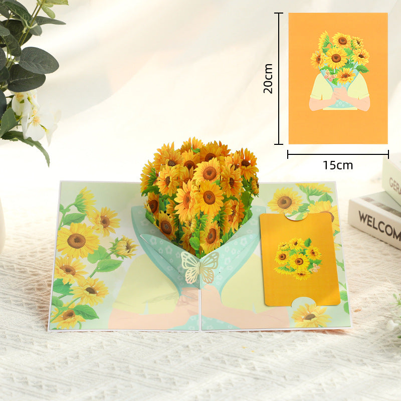 Handmade 3D Floral Pop-Up  Cards