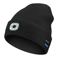 Rechargeable LED Light Up Knitted Hat with Bluetooth
