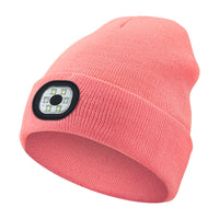 Rechargeable LED Light Up Knitted Hat with Bluetooth
