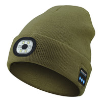 Rechargeable LED Light Up Knitted Hat with Bluetooth