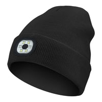 Rechargeable LED Light Up Knitted Hat with Bluetooth