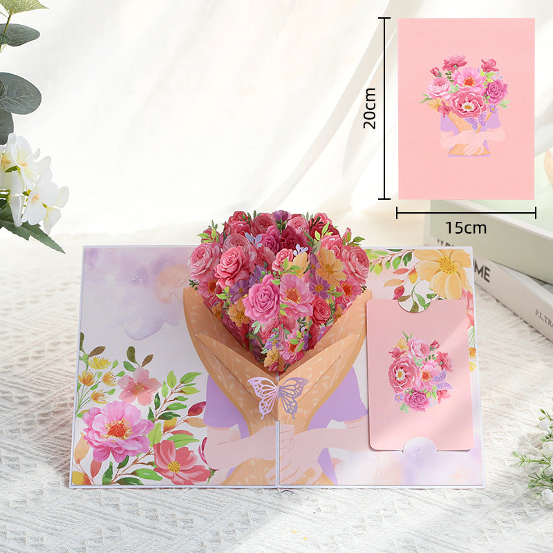 Handmade 3D Floral Greeting Card