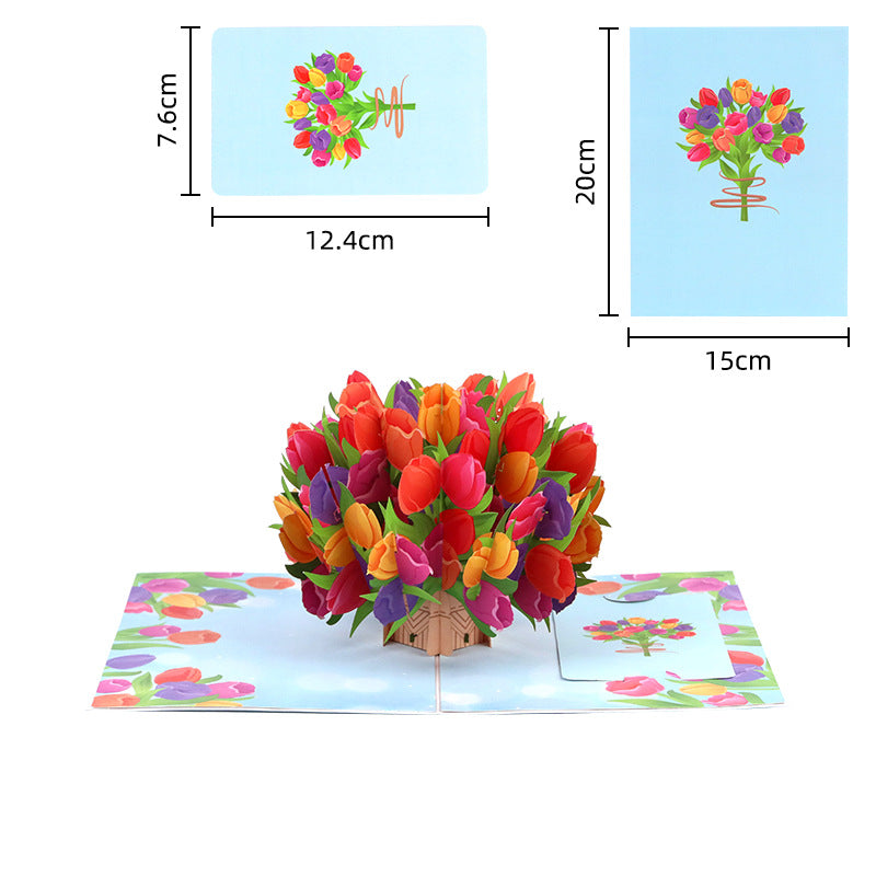 Handmade 3D Floral Greeting Card