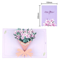 Handmade 3D Floral Pop-Up  Cards
