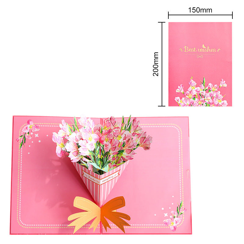 Handmade 3D Floral Pop-Up  Cards