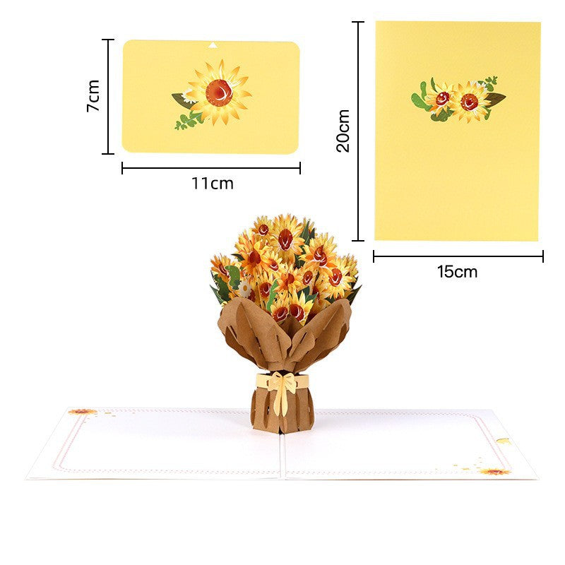 Handmade 3D Floral Pop-Up  Cards